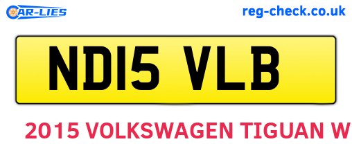 ND15VLB are the vehicle registration plates.
