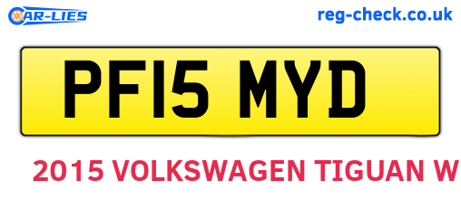 PF15MYD are the vehicle registration plates.