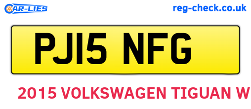 PJ15NFG are the vehicle registration plates.