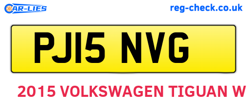 PJ15NVG are the vehicle registration plates.