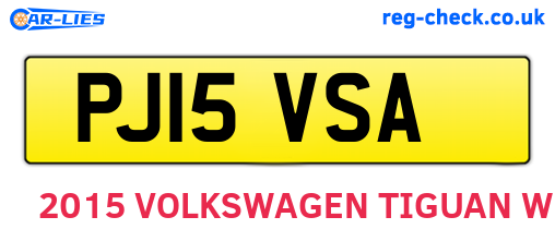 PJ15VSA are the vehicle registration plates.