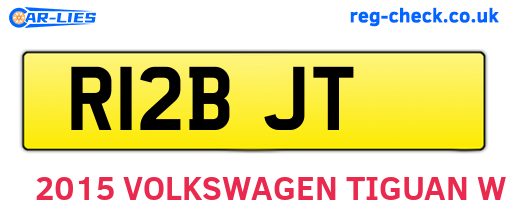 R12BJT are the vehicle registration plates.
