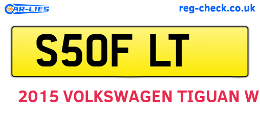 S50FLT are the vehicle registration plates.
