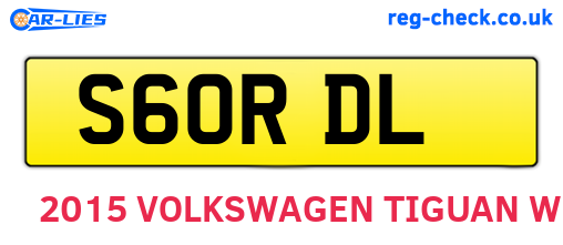 S60RDL are the vehicle registration plates.