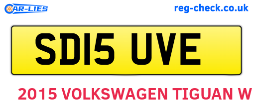 SD15UVE are the vehicle registration plates.