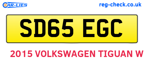 SD65EGC are the vehicle registration plates.