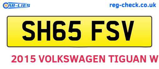SH65FSV are the vehicle registration plates.