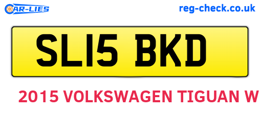 SL15BKD are the vehicle registration plates.