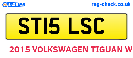 ST15LSC are the vehicle registration plates.