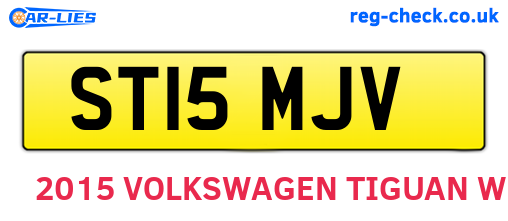 ST15MJV are the vehicle registration plates.