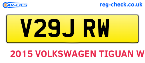 V29JRW are the vehicle registration plates.
