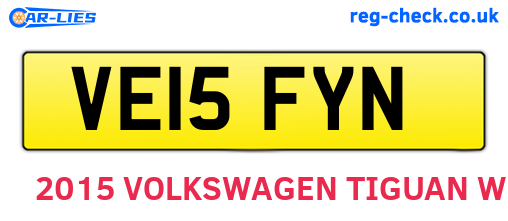 VE15FYN are the vehicle registration plates.