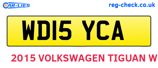 WD15YCA are the vehicle registration plates.