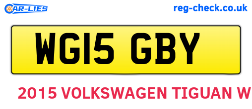 WG15GBY are the vehicle registration plates.