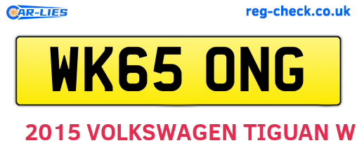 WK65ONG are the vehicle registration plates.