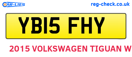 YB15FHY are the vehicle registration plates.