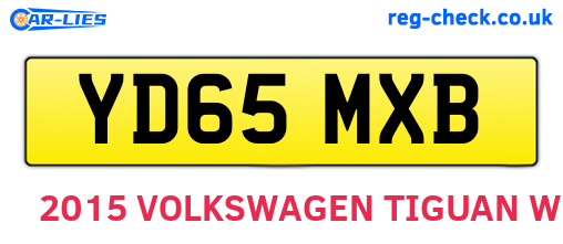 YD65MXB are the vehicle registration plates.