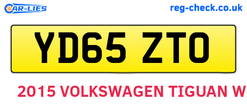 YD65ZTO are the vehicle registration plates.