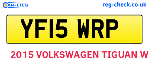 YF15WRP are the vehicle registration plates.