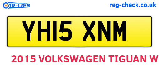 YH15XNM are the vehicle registration plates.