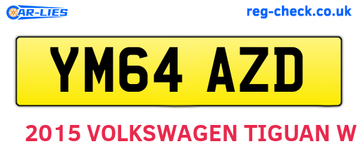 YM64AZD are the vehicle registration plates.