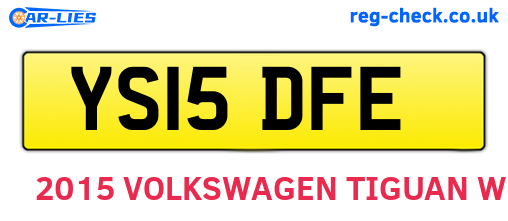 YS15DFE are the vehicle registration plates.