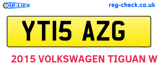 YT15AZG are the vehicle registration plates.