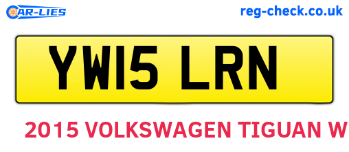YW15LRN are the vehicle registration plates.