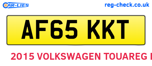 AF65KKT are the vehicle registration plates.