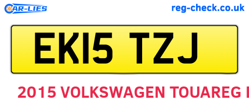 EK15TZJ are the vehicle registration plates.