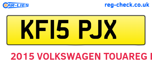 KF15PJX are the vehicle registration plates.