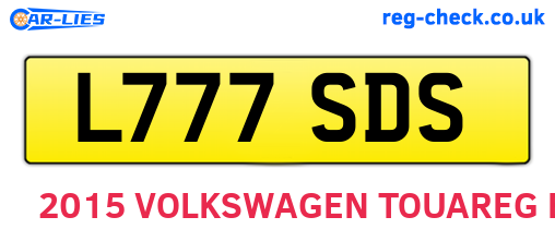 L777SDS are the vehicle registration plates.