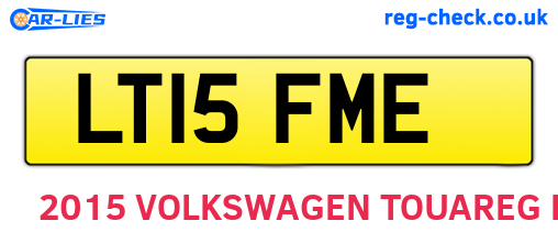 LT15FME are the vehicle registration plates.