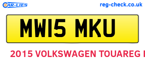MW15MKU are the vehicle registration plates.