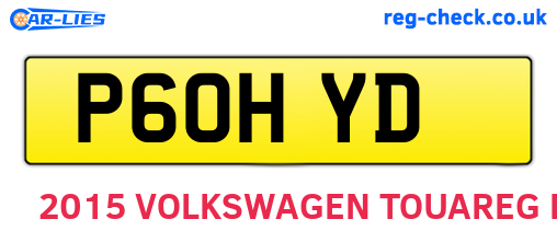 P60HYD are the vehicle registration plates.