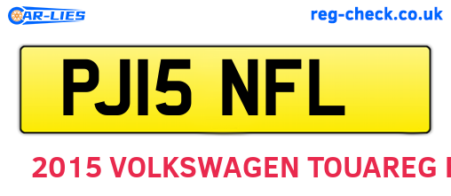 PJ15NFL are the vehicle registration plates.