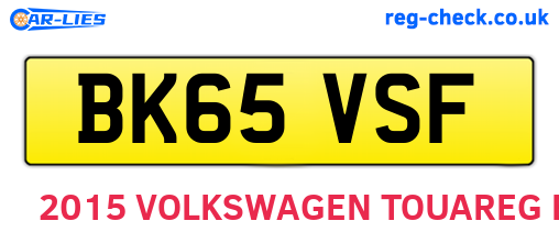 BK65VSF are the vehicle registration plates.