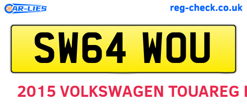SW64WOU are the vehicle registration plates.