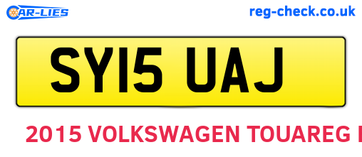 SY15UAJ are the vehicle registration plates.