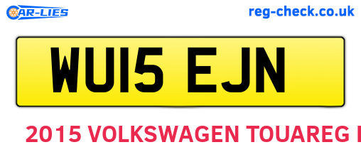 WU15EJN are the vehicle registration plates.