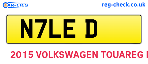 N7LED are the vehicle registration plates.