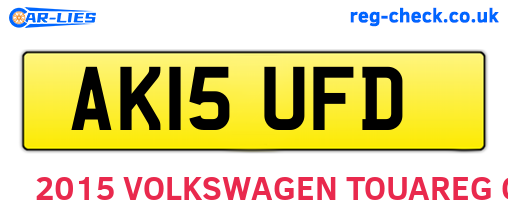 AK15UFD are the vehicle registration plates.