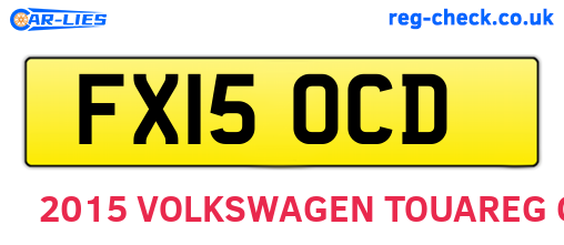 FX15OCD are the vehicle registration plates.