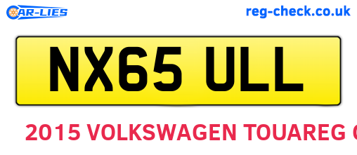 NX65ULL are the vehicle registration plates.