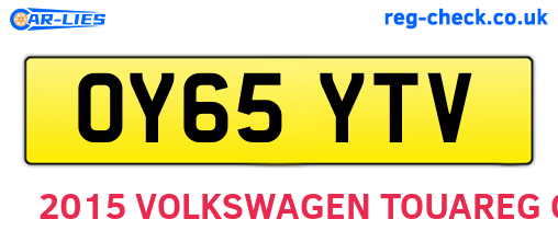 OY65YTV are the vehicle registration plates.