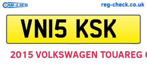 VN15KSK are the vehicle registration plates.