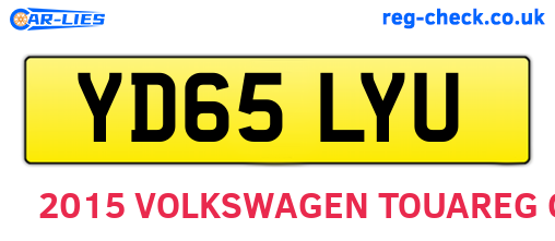 YD65LYU are the vehicle registration plates.
