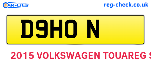 D9HON are the vehicle registration plates.