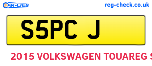 S5PCJ are the vehicle registration plates.