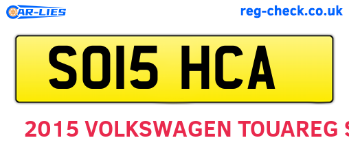 SO15HCA are the vehicle registration plates.